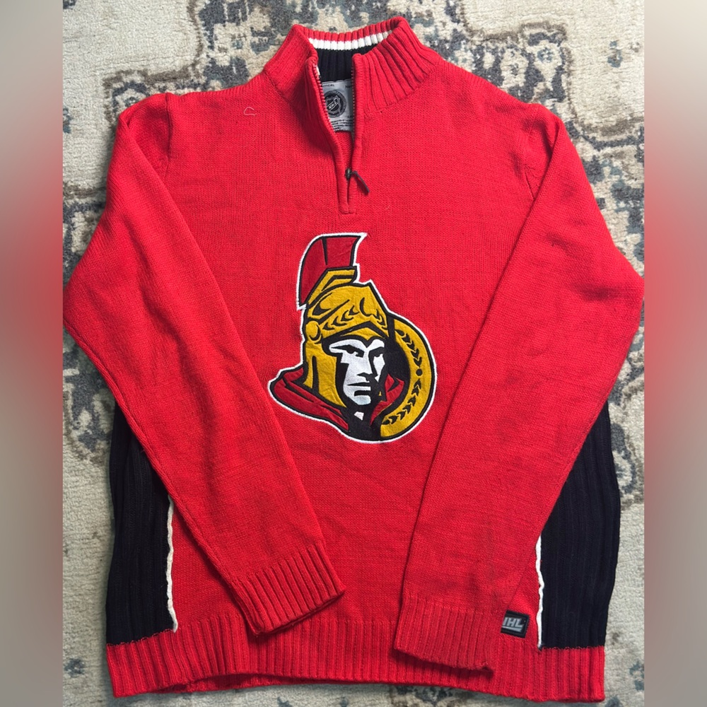 Ottawa Senators red and black knit sweater